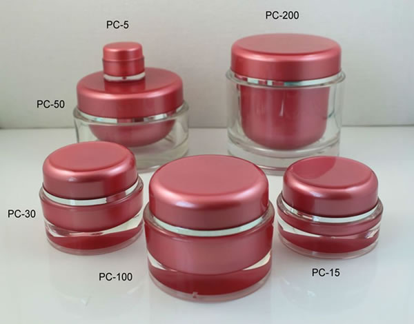 Round Acrylic cream jars PC