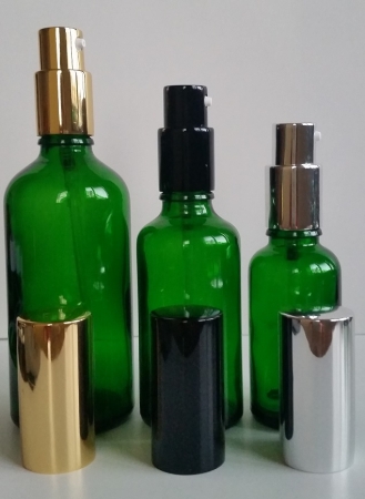 Зелени шишенца с лосионна помпа